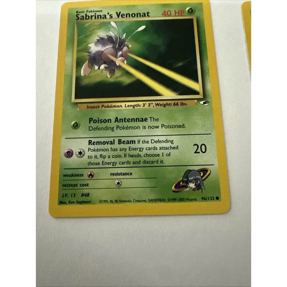 Pokemon Card Gym Heroes Sabrina's Venonat 96/132 & Venomoth 34/132 LP